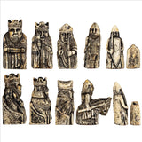 Isle of Lewis Medieval Chess Set and Storage Board 17.5W