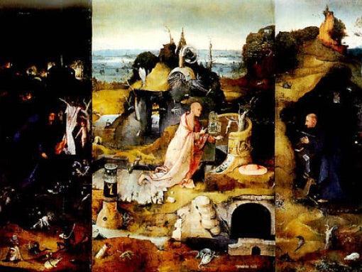 Headfooter Creature with Owl Fantasy Statue by Hieronymus Bosch 3.9H - Museumize.com