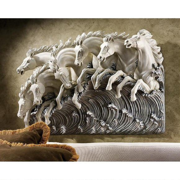 Neptunes Horses Of The Sea Wall Hanging Frieze 31L