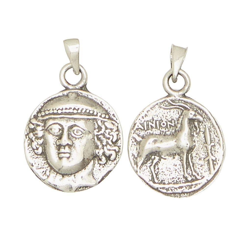 Hermes Mercury Greek Messenger of Gods Olympians Pewter Pendant Charm Unisex Necklace 1H - Museumize.com