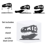 Tyrannosaurus Rex trex t-rex Dinosaur Replica with Stand and Museum Dust Cover