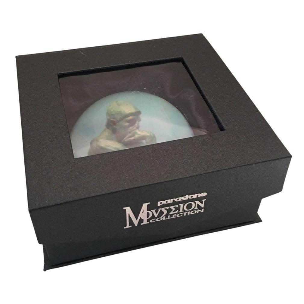 Rodin The Thinker Glass Dome Desk Museum Paperweight 3W - Museumize.com