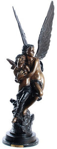 Museumize:Cupid and Psyche Statue, Lost Wax Bronze 32H - 7929