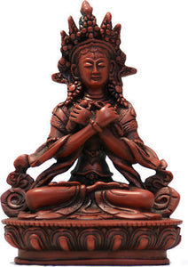 Museumize:Buddha Vajradhara in Pose of Complete Realization Statue 6H,Antique Red