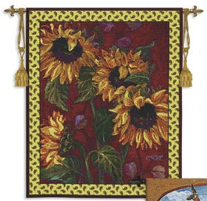 Museumize:French Sunflower II Botanical Tapestry - 6754