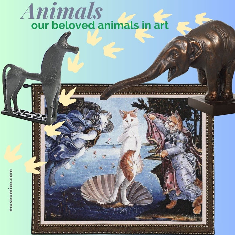 Animal themed art for home decor. Inspired by historical originals.