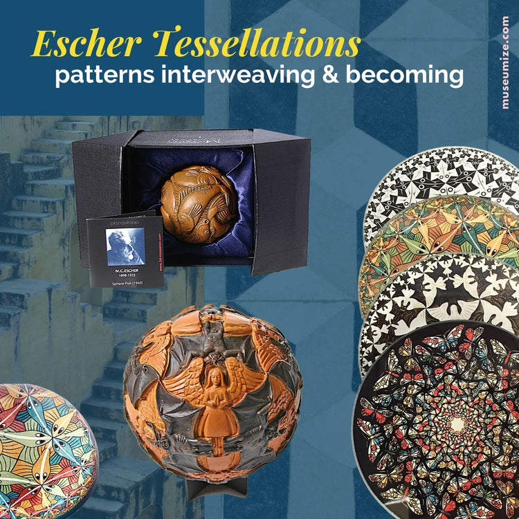 M.C. Escher Art – Tessellations, Geometry & Optical Illusions