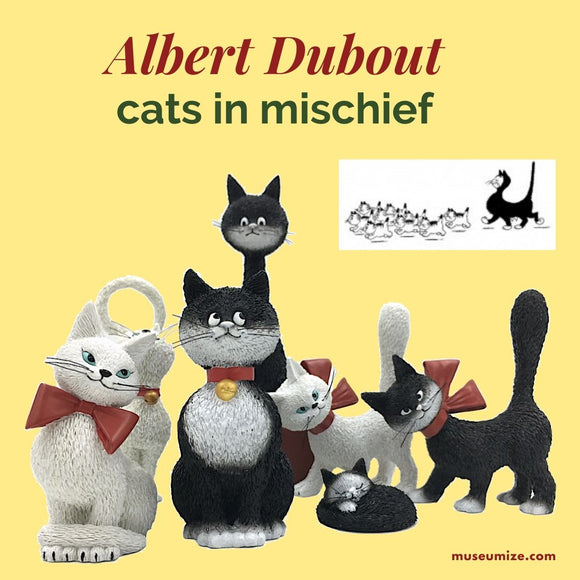 dubout cat figurines adapted from cartoons parastone