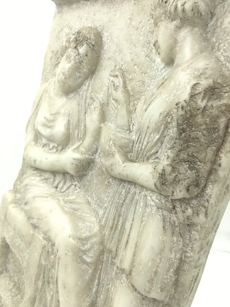 Greek Tombstone Stele of Glykylla Wall Hanging Relief 15.25H