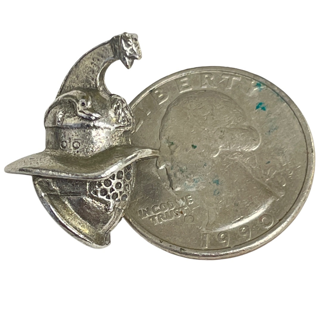 Roman Gladiator Helmet Pewter SPQR Pin Badge Tie Tack 1H
