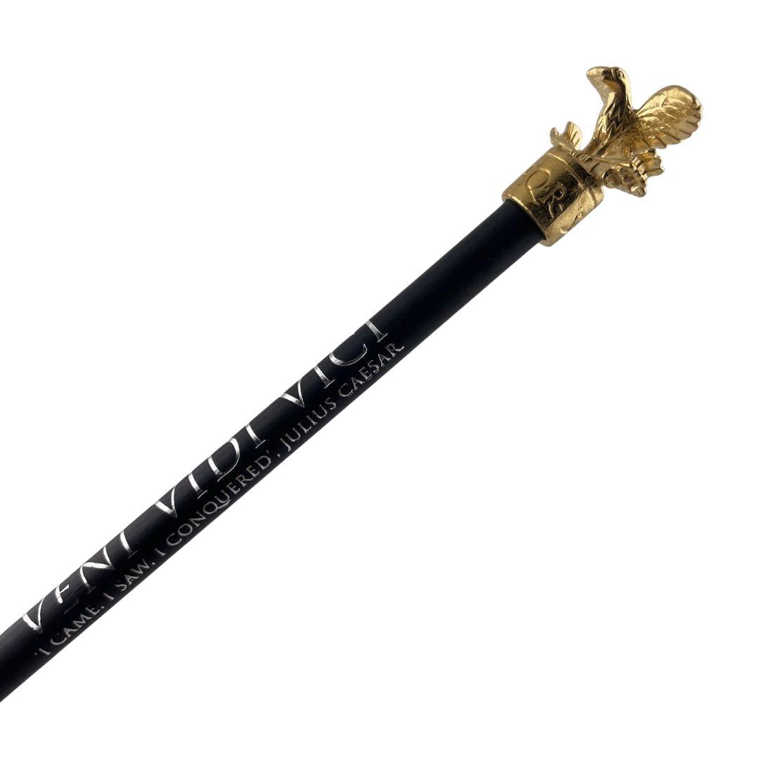 Roman SPQR Pencil with Gold Eagle Topper and Veni Vidi Vici Pencil - Museumize.com