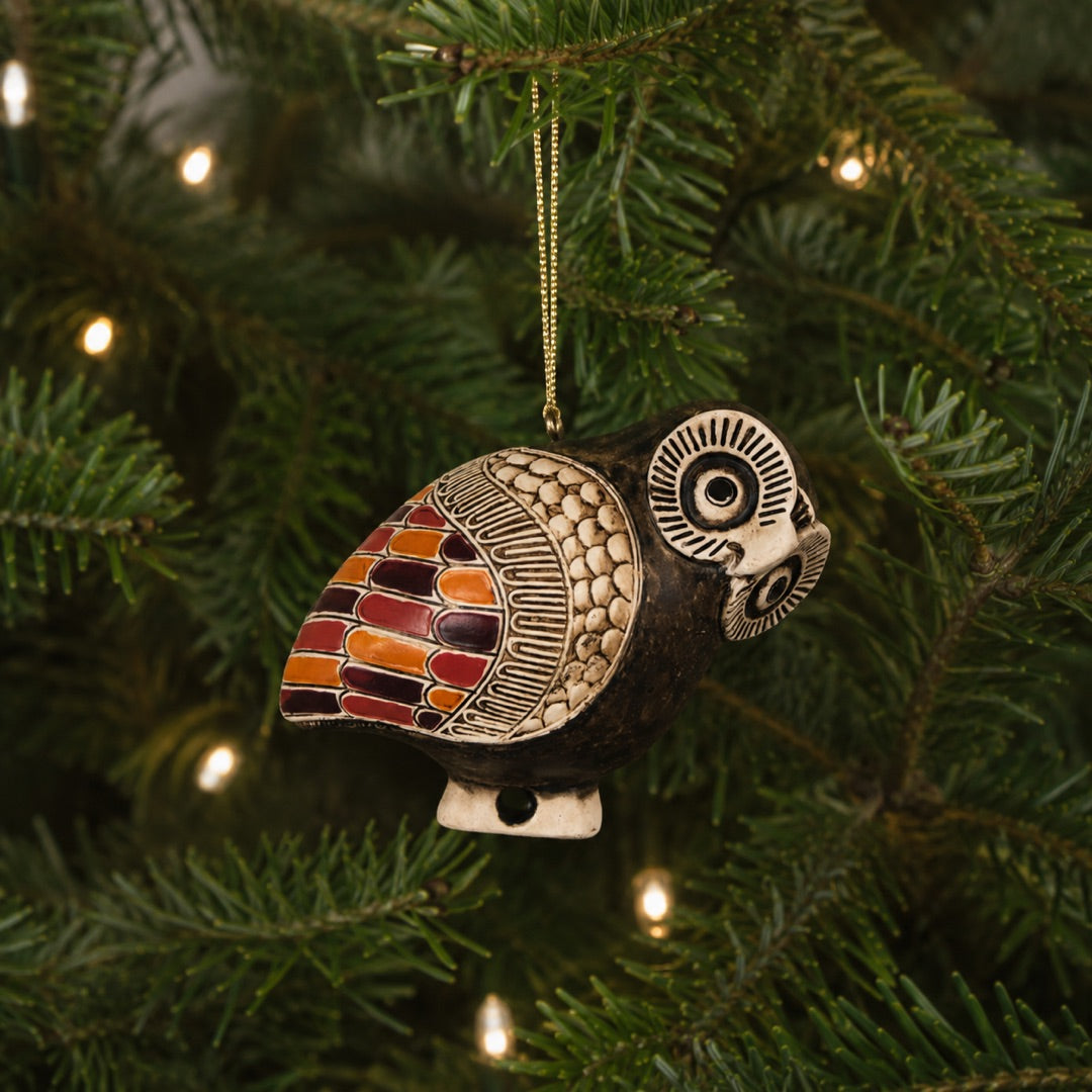 Owl Aryballos Ornament, Ancient Greek Art