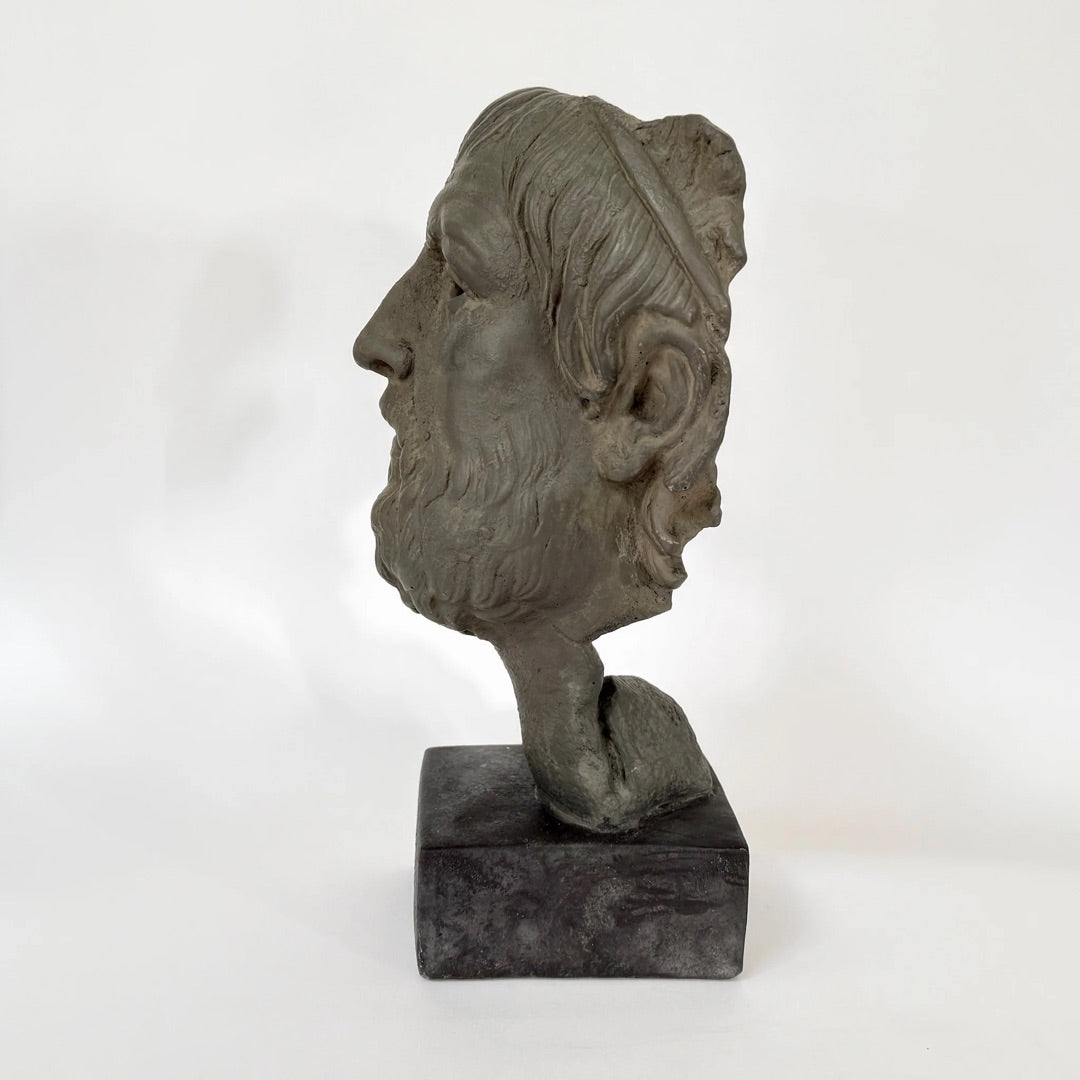 Mask of Homer Greek Writer Portrait Bust Statue 16H