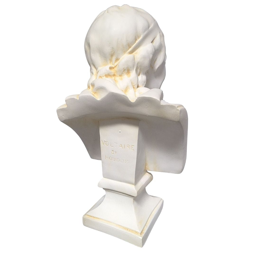 Voltaire French Philosopher Portrait Bust Statue Lifesize by Houdon 22H