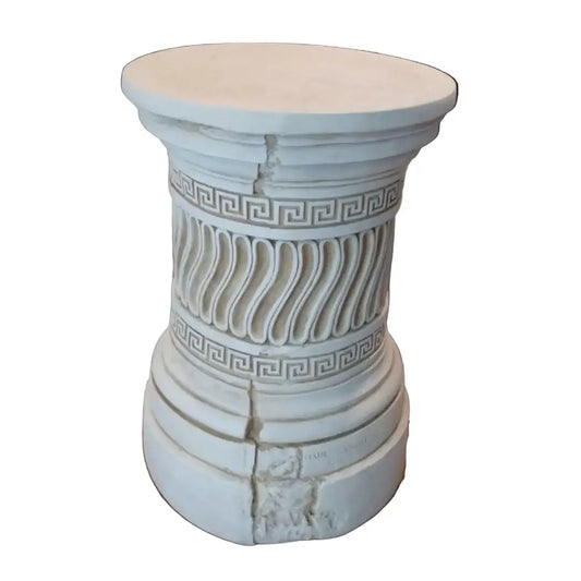 Greek Column Dining Table Base, aged looking, made in USA