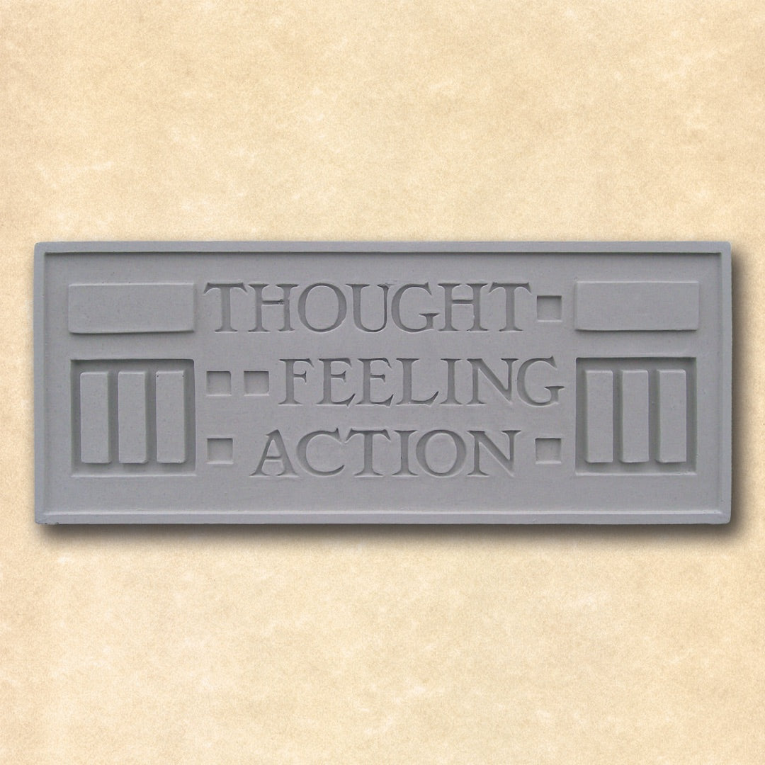 Thought Feeling Action Wall Plaque Larkin Building by Frank Lloyd Wright 14W