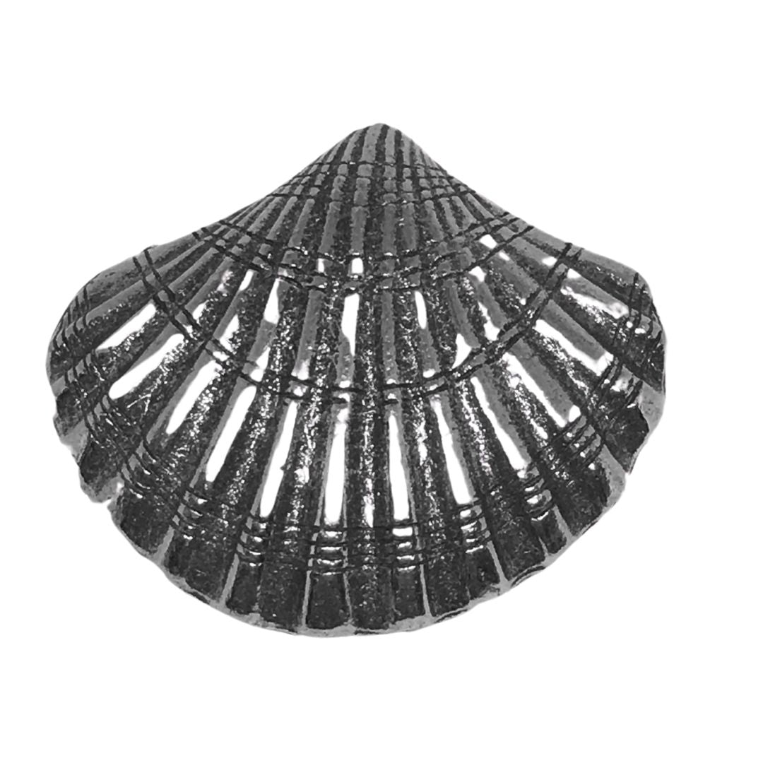 Scallop Shell Medieval Pilgrim Pilgrimage Pin Pinback Badge Tie Tack 1H