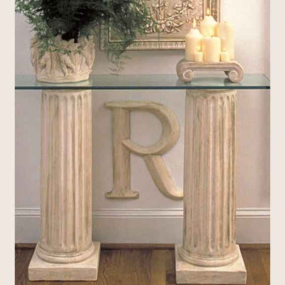 Classic Fluted Column Console Base 31H Home Decor