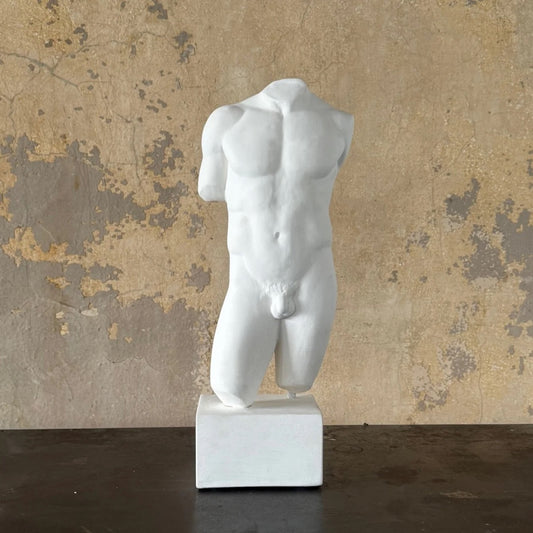 Male Torso Classical Doryphoros Athlete on Base 23.5H