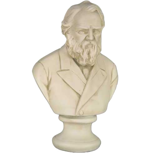 Ulysses S Grant, USA President, desk bust for American history, antique stone finish.