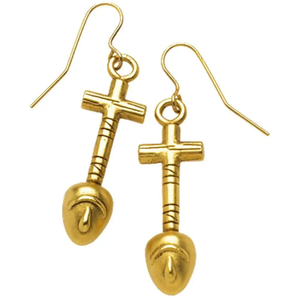 Nefer Sign Egyptian Egyptian Nefer Shape Hieroglyph Drop Dangle Earrings 1.25L – Museumize.com