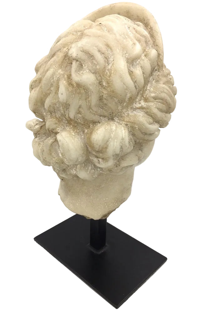 Venus goddess sculpture in aged marble finish, Greek Roman classical bust collectible, detail view