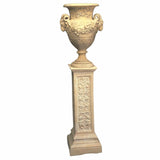 Italian Square Display Pedestal with Ornate Vine Design 38.5H