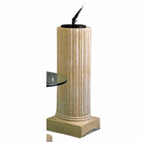 Museumize:Greek Fluted Column Pedestal Display, Assorted Sizes,Ochre with White Wash / Pedestal, 30H