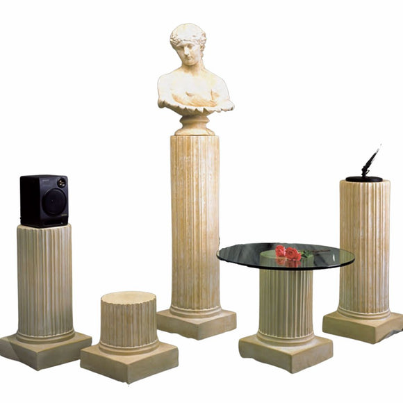 Museumize:Greek Fluted Column Pedestal Display, Assorted Sizes
