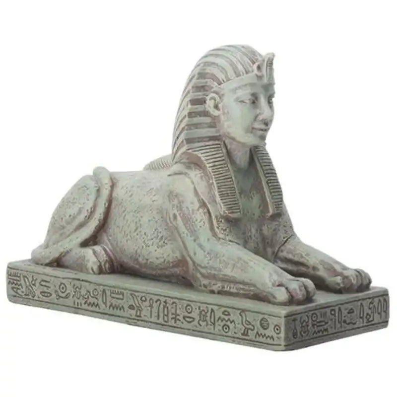 Great Sphinx Human Headed Lion at Giza Miniature Statue Weathered 6.75L