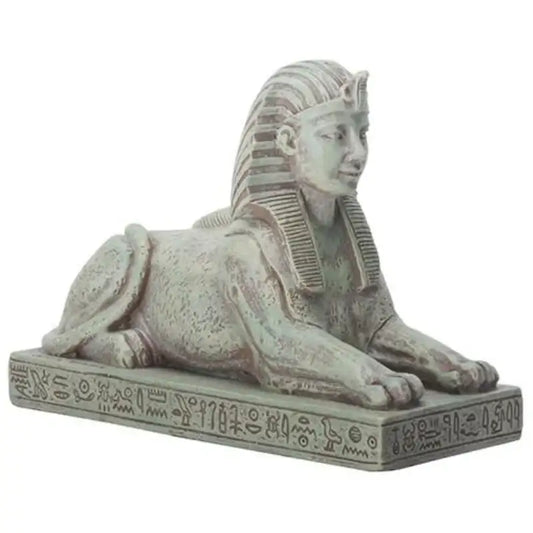 Great Sphinx Human Headed Lion at Giza Miniature Statue Weathered 6.75L