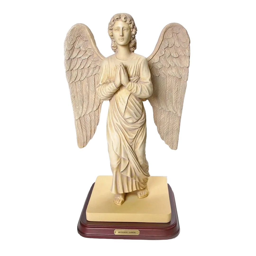 Angel Statue, Antique Finish, Large 13-Inch Decorative Figure - Museumize.com