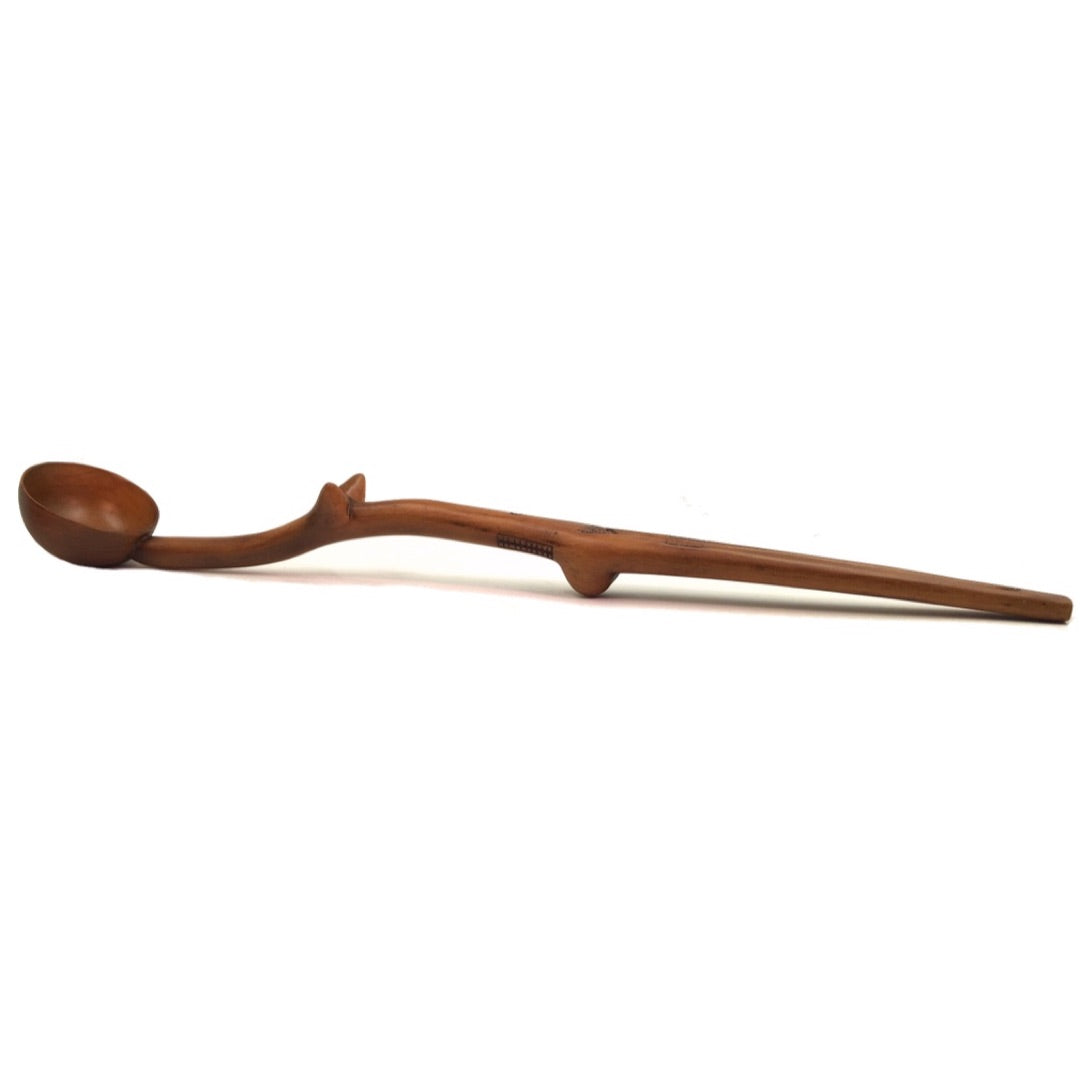 Zulu Ceremonial Spoon replica without stand, placed horizontal