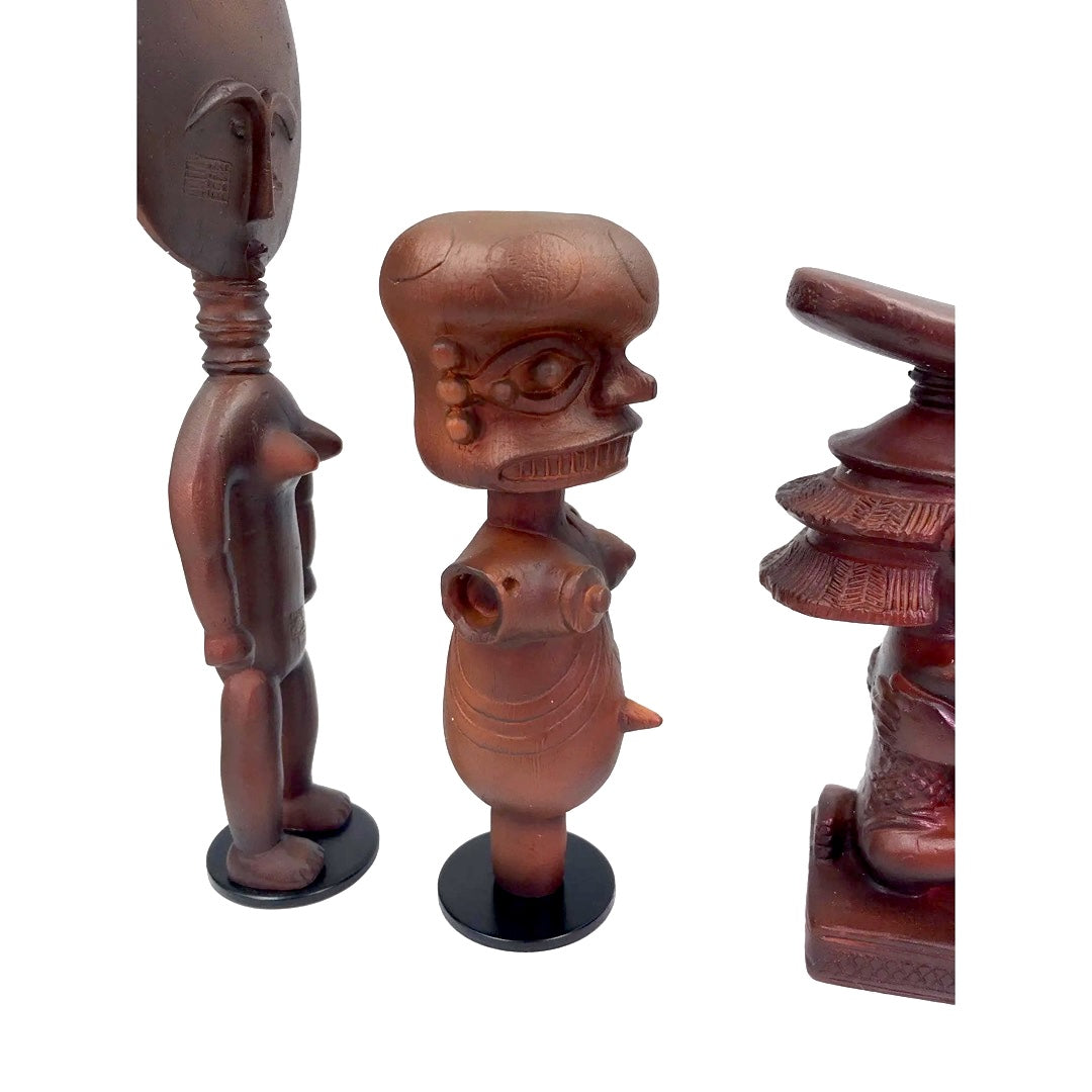 African replicas, Nigerian puppet replica, Ghana fertility statue