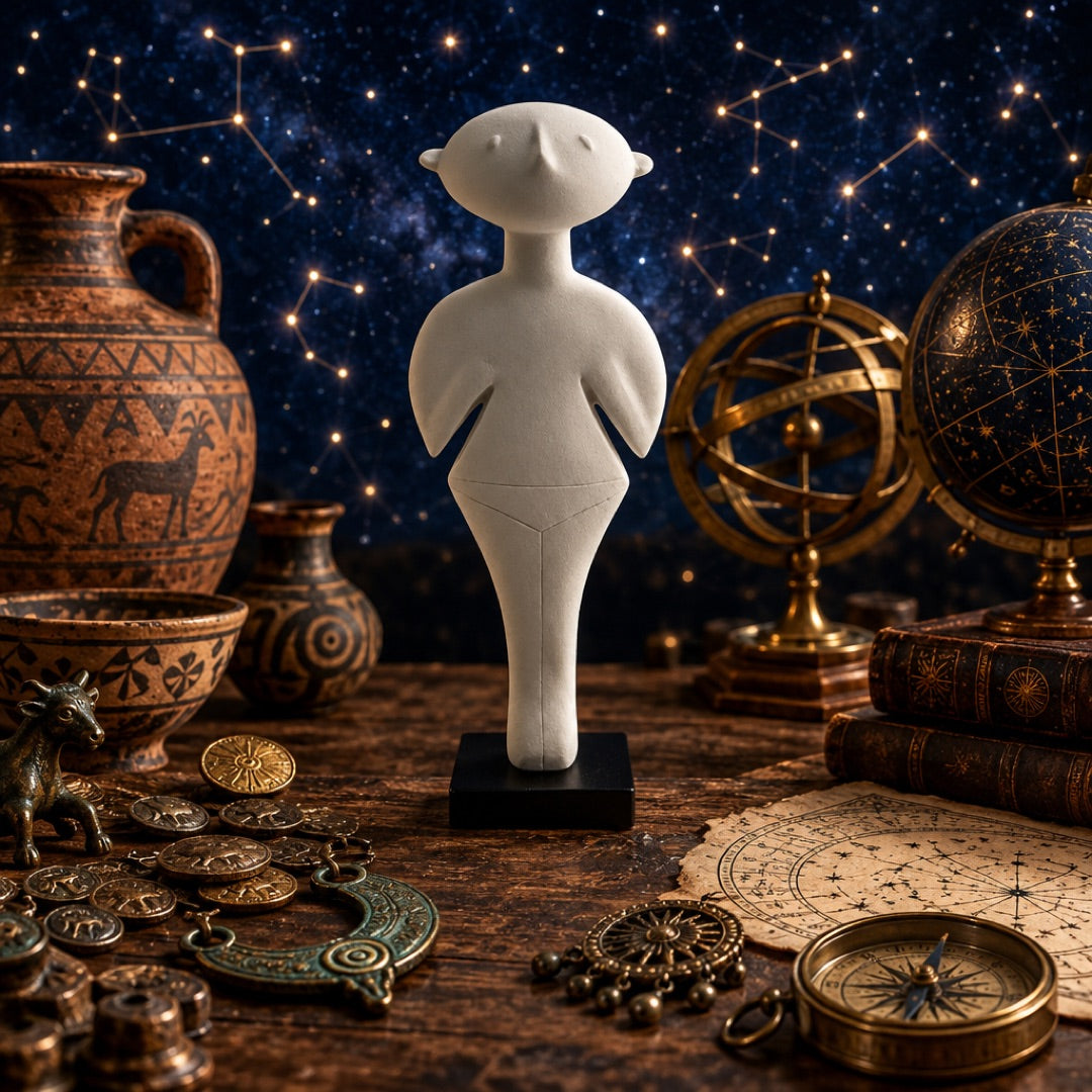 Anatolian Stargazer Figurine, Ancient Turkey Female Figure Statue