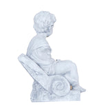 Classical Boy Sitting on Architecture Ledge Garden Statue 21H