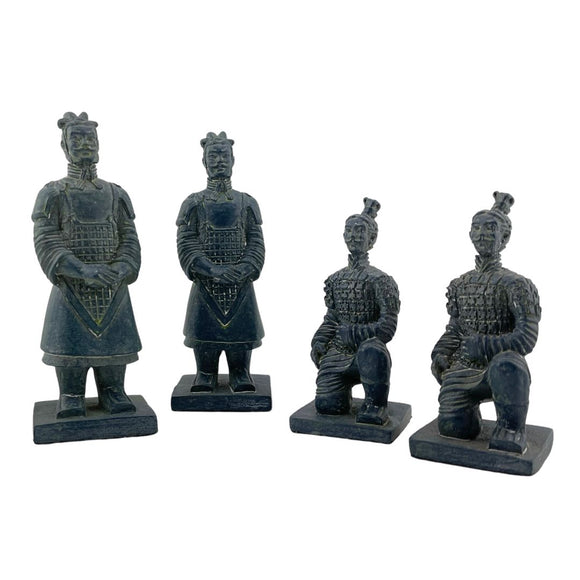 Terracotta Warriors Xian Playing Piece Miniature Figurine - Set of 4 attic, as is, no returns