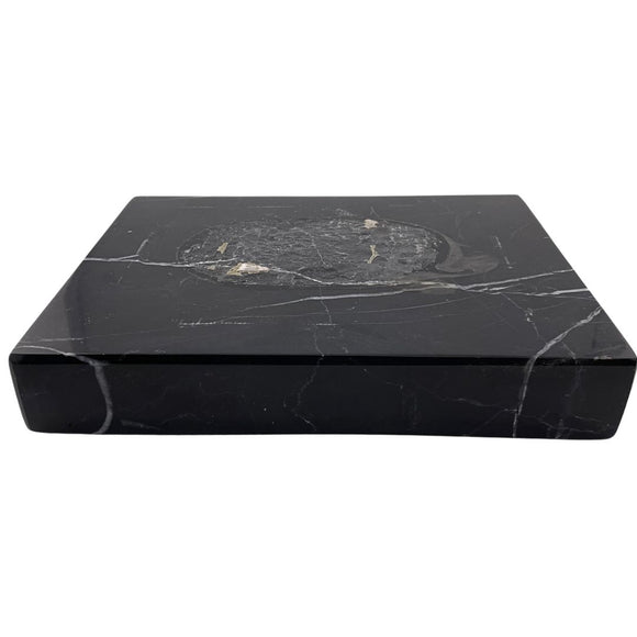 Rectangle Marble Base Black 8 x 6 1/8 x 1 3/8 in AS IS ATTIC no returns