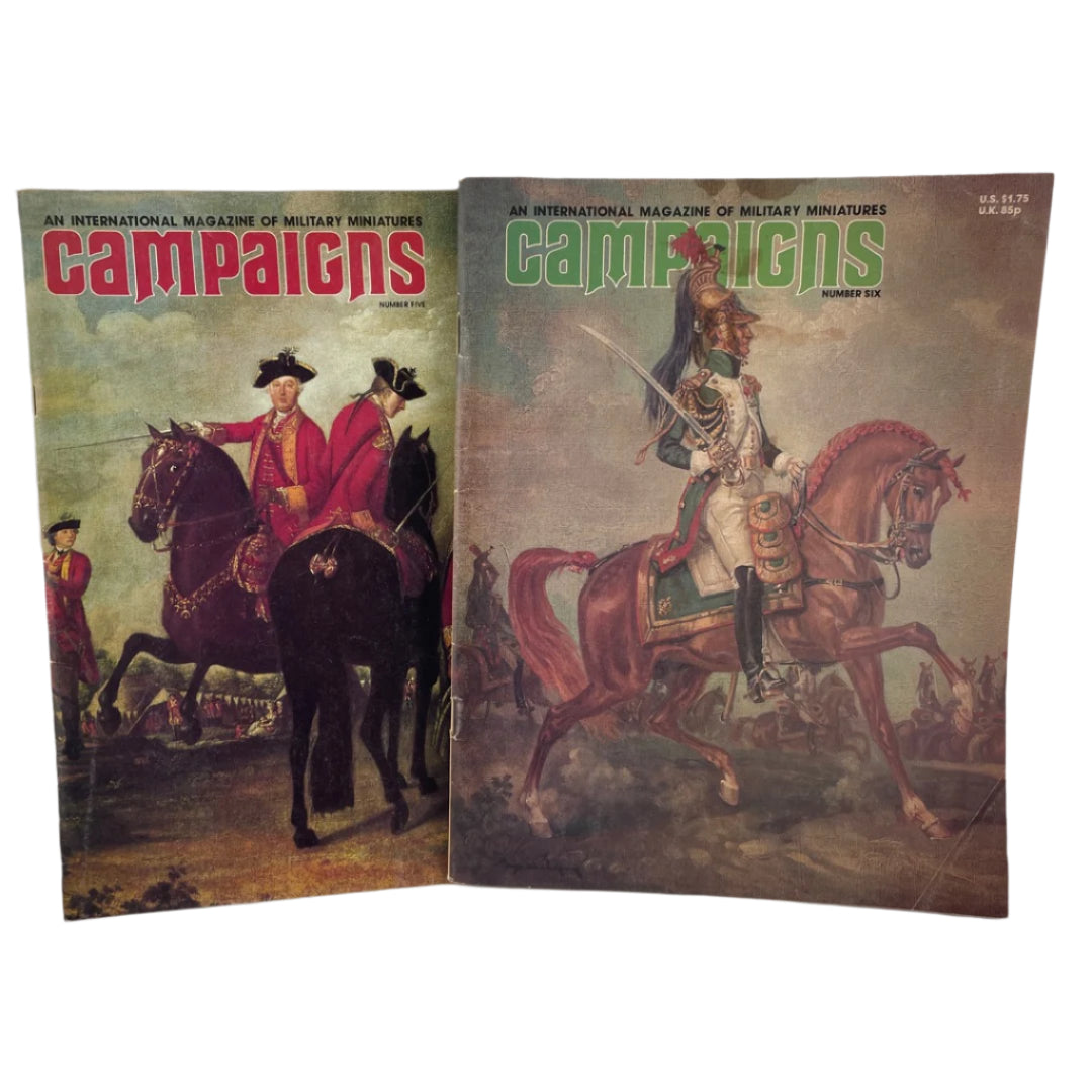 Magazine - Campaigns Military Miniatures Toys Models Set of 2, no 5 and 6 from 1976 attic no returns - Museumize.com
