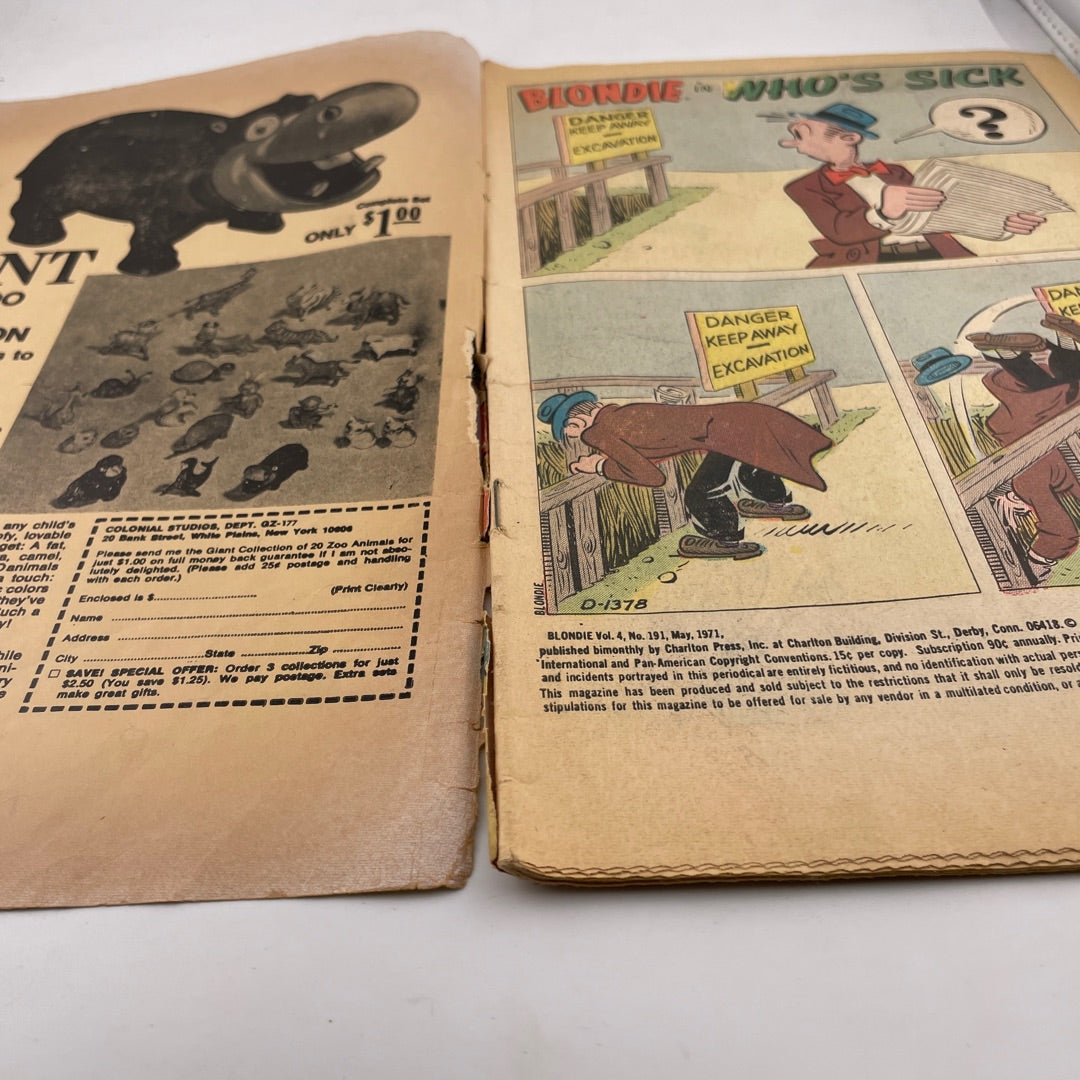 Comic Book - Chic Young’s Blondie No. 191 (Dell Comics) May 1971 attic no returns - Museumize.com