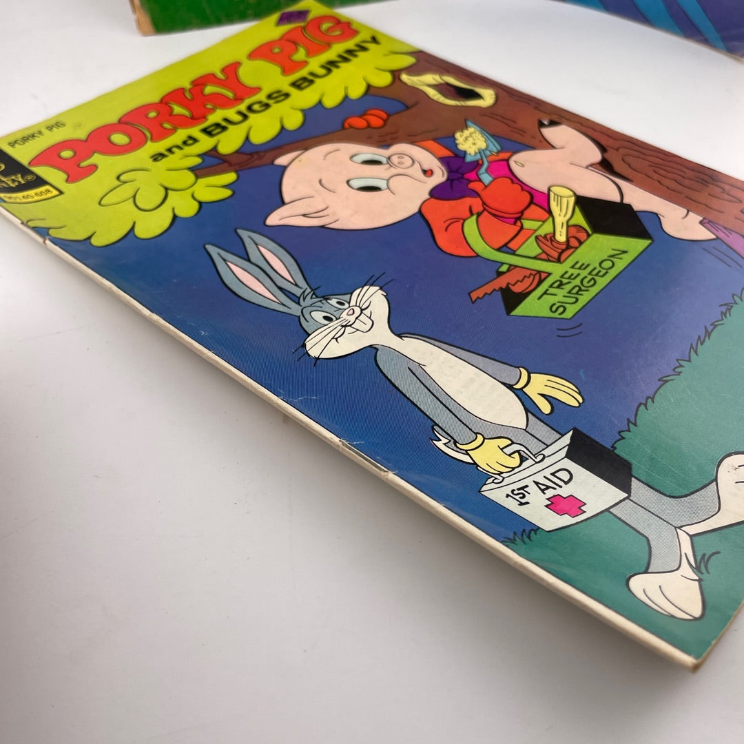 Comic Book - Porky Pig and Bugs Bunny Looney Tunes Set of 3 1971 1975 1976 attic no returns - Museumize.com