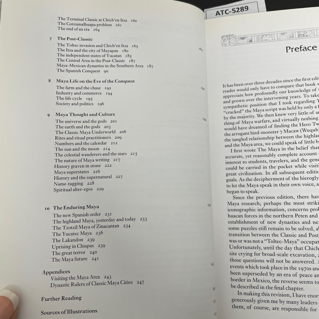 Book - The Maya by Michael Coe 6th Edition 1999 attic no returns - Museumize.com