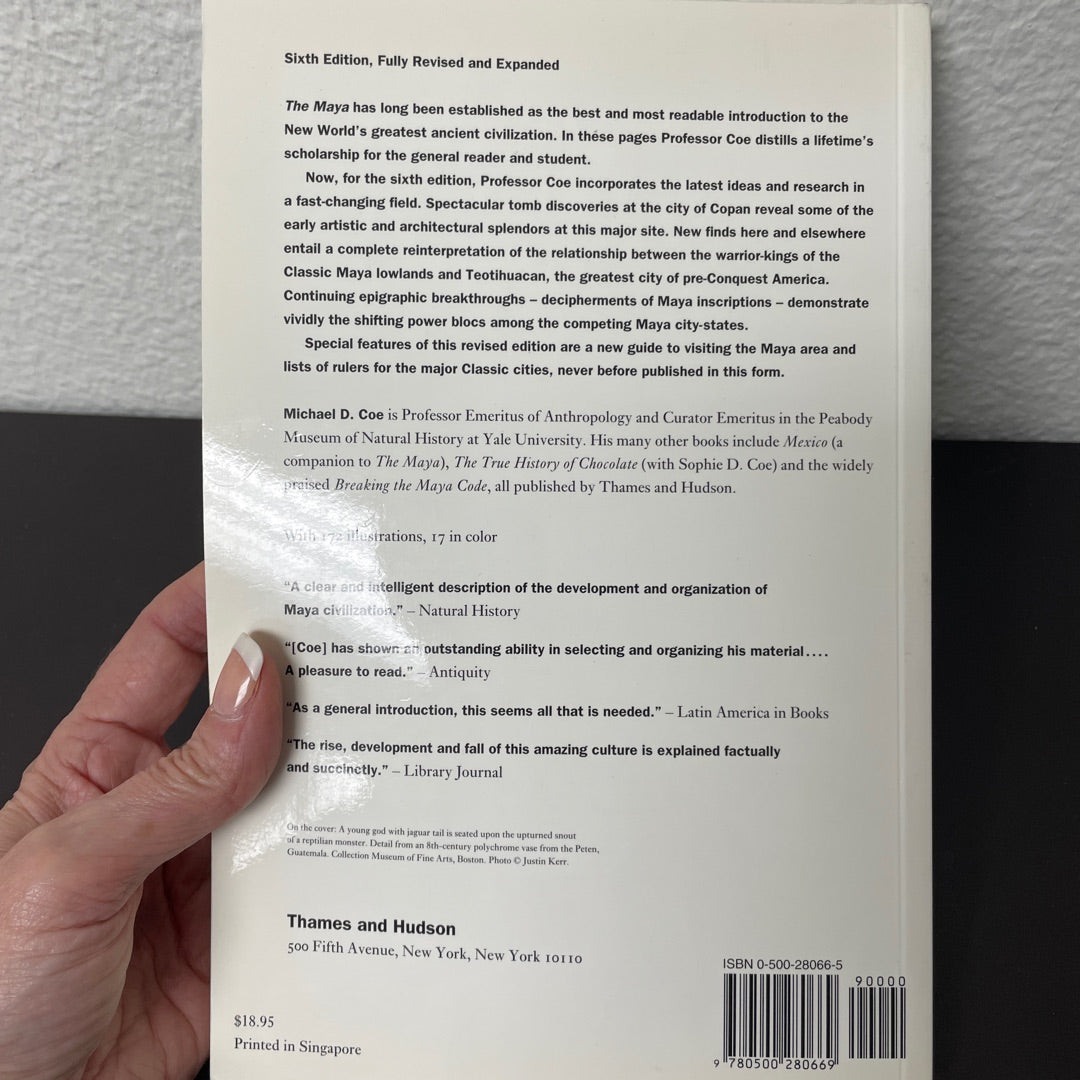 Book - The Maya by Michael Coe 6th Edition 1999 attic no returns - Museumize.com