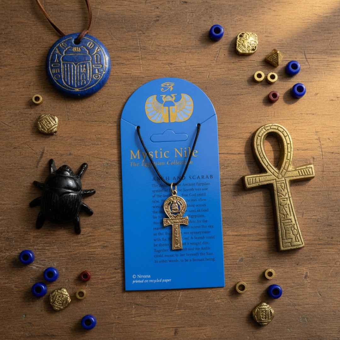 Egyptian Ankh Bronze Pendant Necklace - Key of Life
