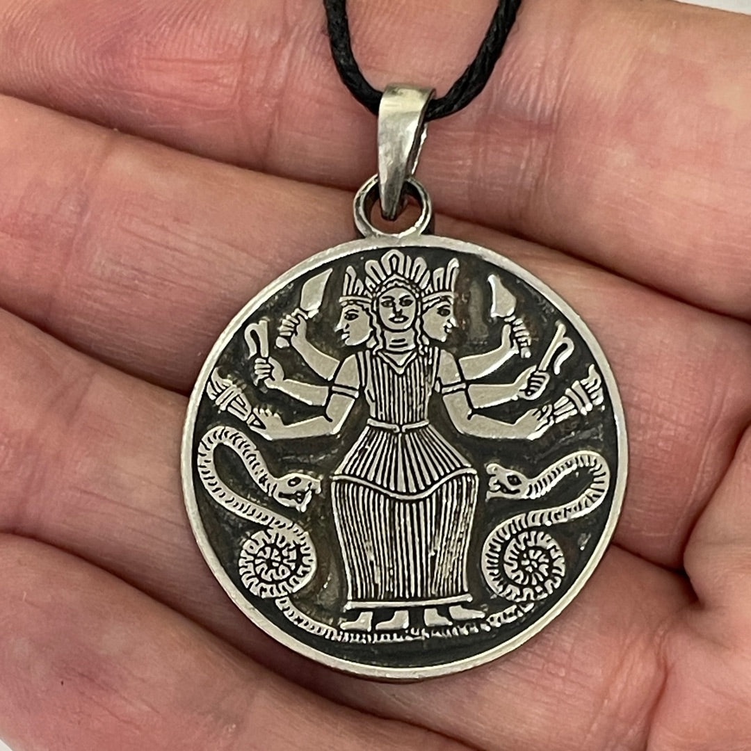 Hecate Greek Goddess Triple Goddess Unisex Pendant Charm Necklace