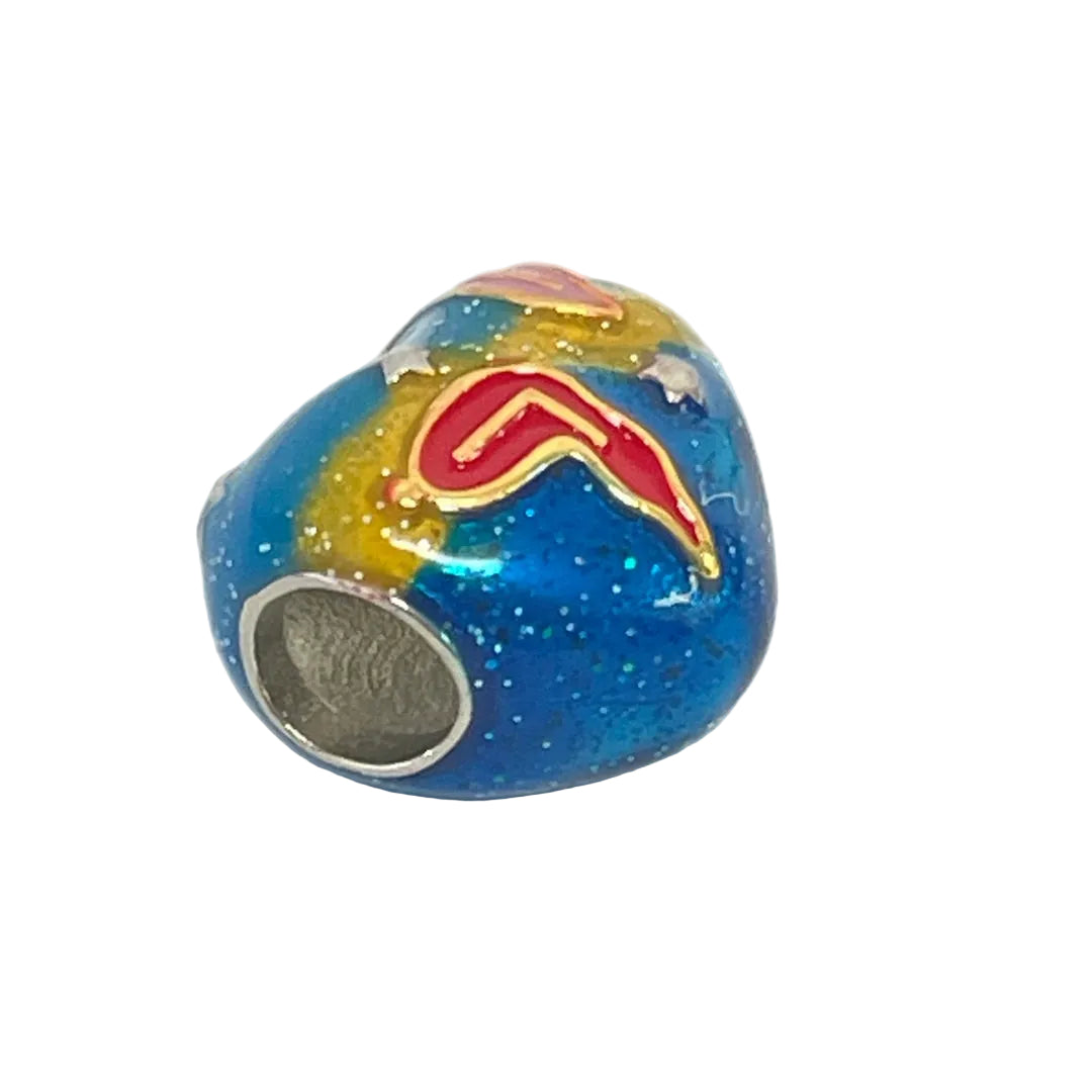 Heart-shaped melting clock pendant inspired by Surrealism artwork