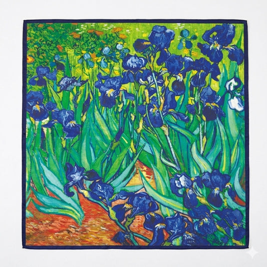 Van Gogh Irises faux silk scarf