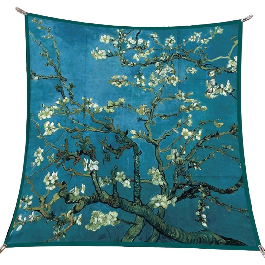 Van Gogh Almond Blossoms faux silk scarf