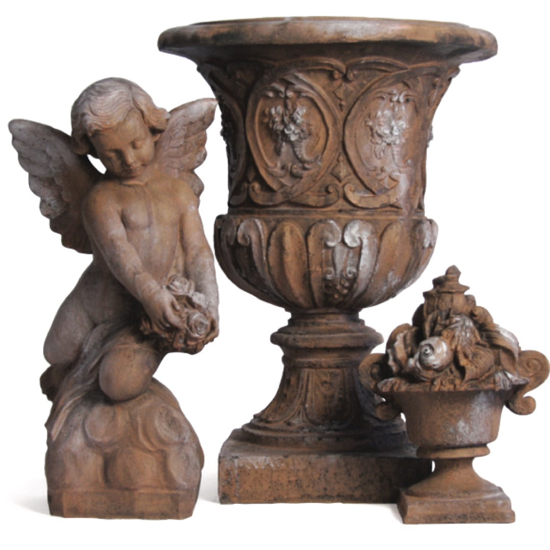 Woman Nude with Shell Statue Lifesize Garden Statuary 63H - Museumize.com