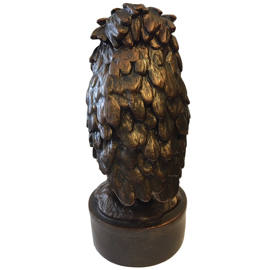 Back view Parastone Giambologna Owl resin museum replica GIA01